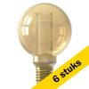 Aanbieding: 6x Calex E27 ledlamp globe G95 goud dimbaar 3.5W (15W) LCA00742 - 1