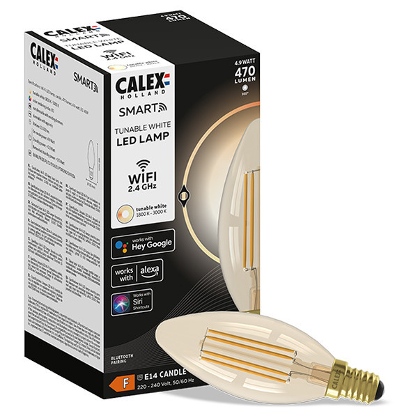 Calex E14 smartlamp kaars B35 warmwit wifi (Tuya) LCA00926 - 1