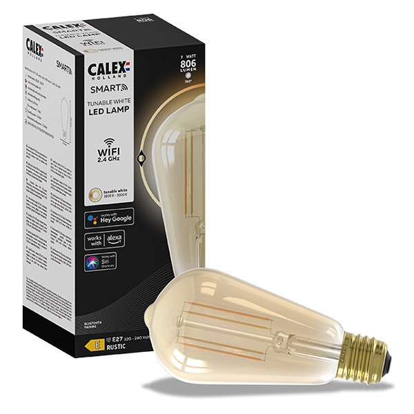 Calex E27 smartlamp edison ST64 goud wifi (Tuya) LCA00420 - 1