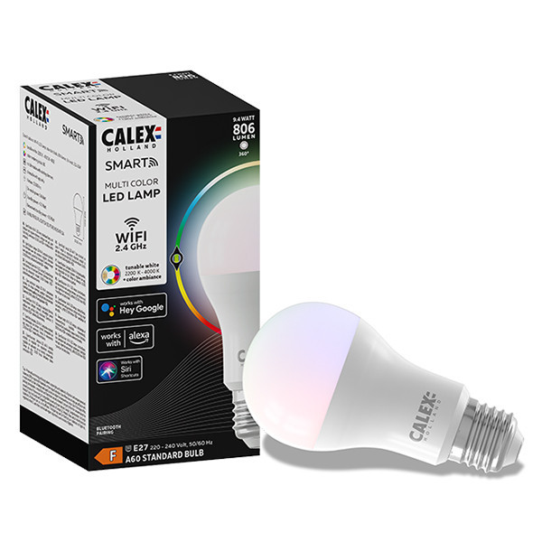 Calex E27 smartlamp peer A60 RGB wifi (Tuya) LCA00422 - 1