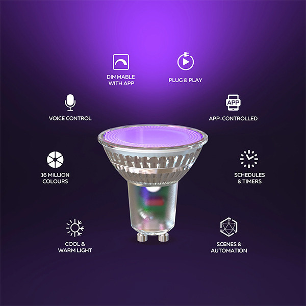 Calex GU10 smartlamp PAR16 helder RGB wifi (Tuya) LCA01198 - 2