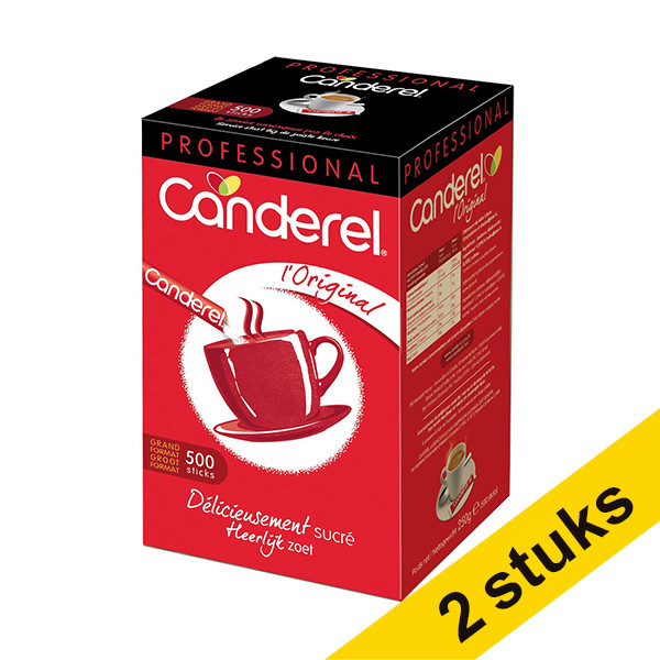 Aanbieding: 2x Canderel zoetstofsticks (500 stuks) 404290 - 1