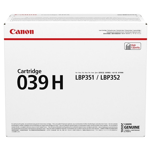 Canon 039H toner zwart hoge capaciteit (origineel) 0288C001 903280 - 1