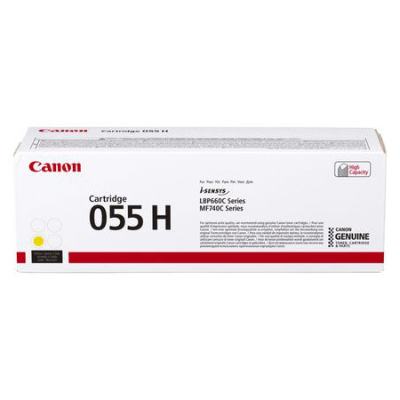 Canon 055H Y toner geel hoge capaciteit (origineel) 3017C002 070056 - 1