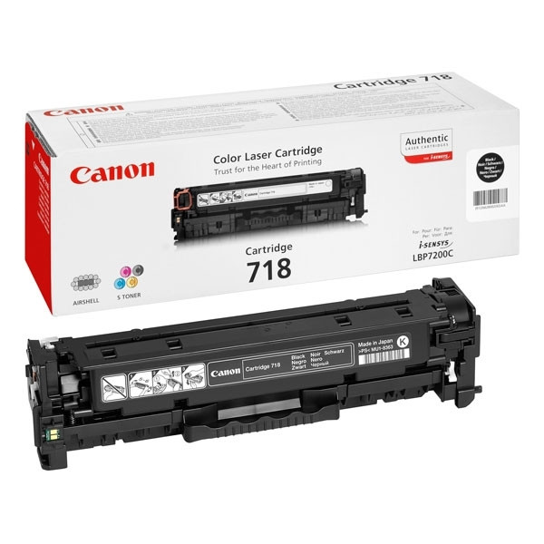 Canon 718 BK toner zwart (origineel) 2662B002AA 900516 - 1