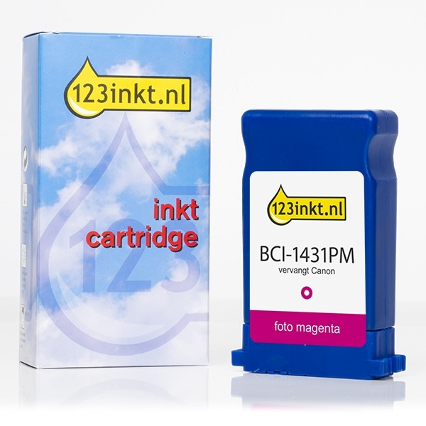 Canon BCI-1431PM inktcartridge foto magenta (123inkt huismerk) 8974A001C 017476 - 1