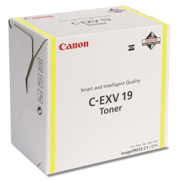 Canon C-EXV 19 Y toner geel (origineel) 0400B002 070894 - 1