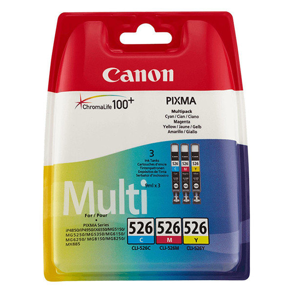 Canon CLI-526CMY multipack kleur (origineel) 4541B009 4541B012 4541B018 4541B019 018502 - 1