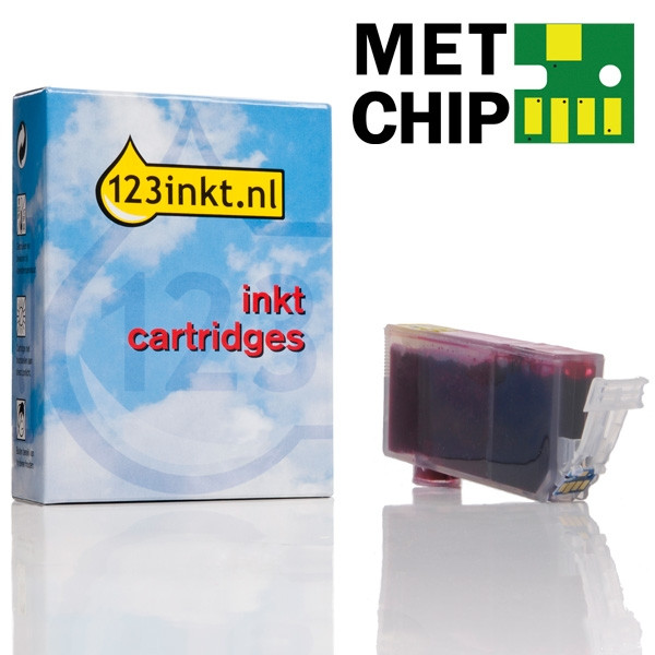 Canon CLI-526M inktcartridge magenta met chip (123inkt huismerk) 4542B001C 018488 - 1