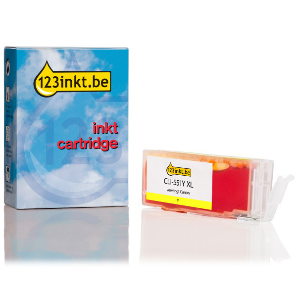 Canon CLI-551Y XL inktcartridge geel hoge capaciteit (123inkt huismerk) 6446B001C 018797 - 1