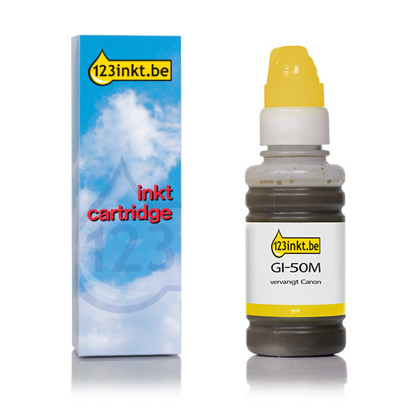 Canon GI-50Y inktfles geel (123inkt huismerk) 011687 - 1