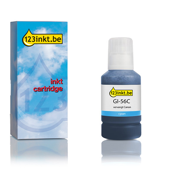 Canon GI-56C inktfles cyaan (123inkt huismerk) 016049 - 1