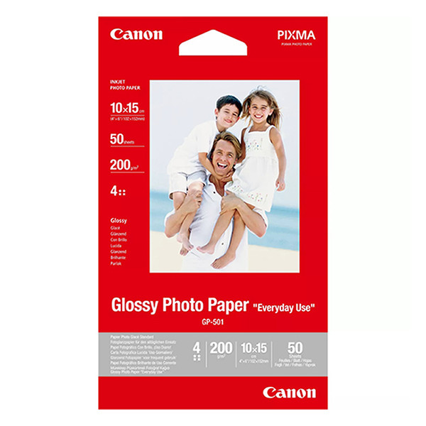Canon GP-501 glossy photo paper 170 g/m² 10 x 15 (inhoud 50 vellen)  905145 - 1