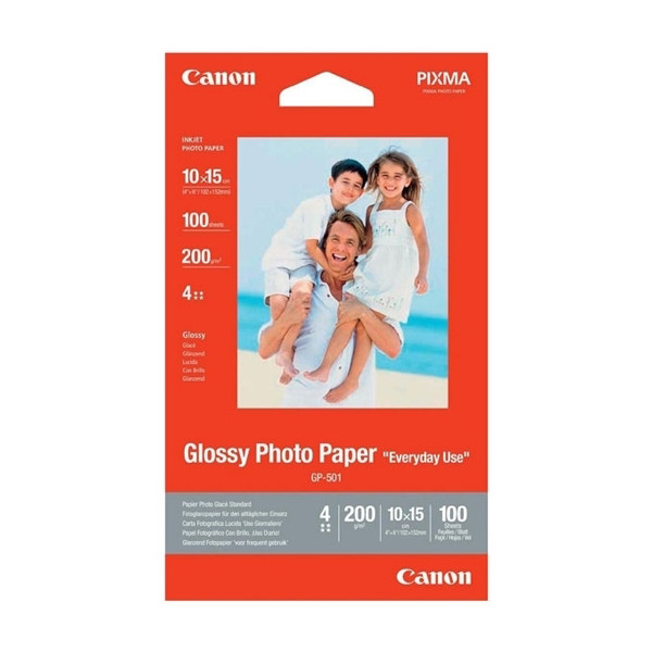 Canon GP-501 glossy photo paper 200 g/m² 10 x 15 cm (100 vellen) 0775B003 154010 - 1