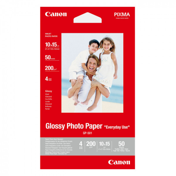 Canon GP-501 glossy photo paper 200 g/m² 10 x 15 cm (50 vellen) 0775B081 154042 - 1