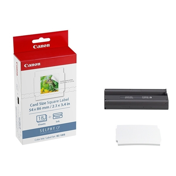 Canon KC-18IS inktcartridge + credit card formaat papier (origineel) 7429B001 010152 - 1