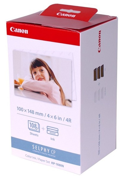 Canon KP-108IP/IN 3 inktcartridges + postcard size papier (origineel) 3115B001AA 018002 - 1