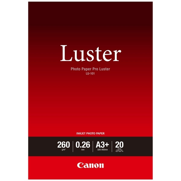 Canon LU-101 pro luster photo paper 260 g/m² A3+ (20 vellen) 6211B008 154004 - 1