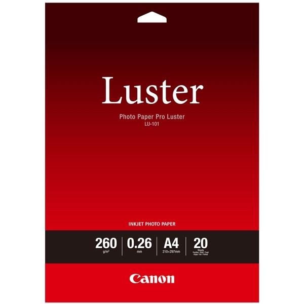 Canon LU-101 pro luster photo paper 260 g/m² A4 (20 vellen) 6211B006 154000 - 1