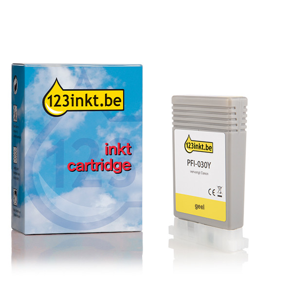 Canon PFI-030Y inktcartridge geel (123inkt huismerk) 3492C001C 017535 - 1