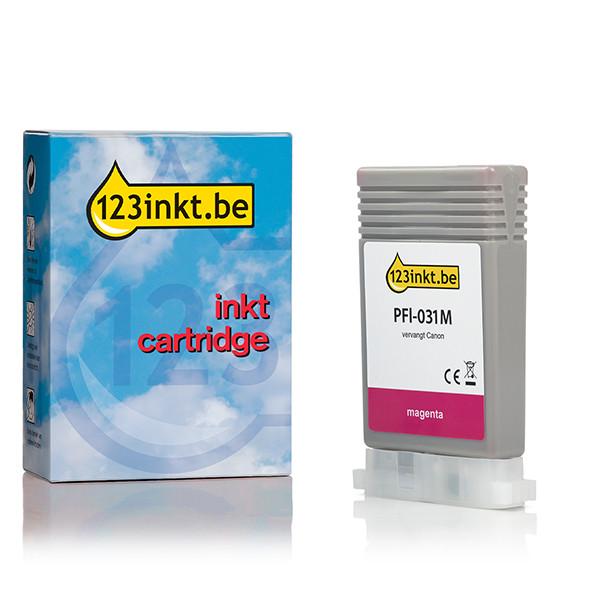 Canon PFI-031M inktcartridge magenta (123inkt huismerk) 6265C001C 017665 - 1
