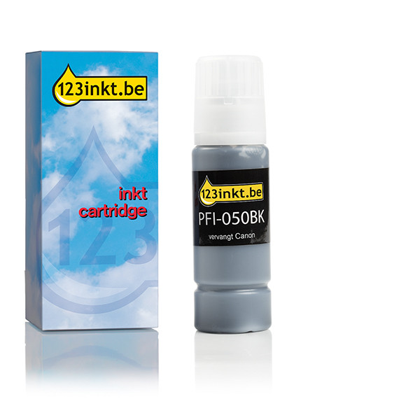 Canon PFI-050BK inktcartridge zwart (123inkt huismerk) 5698C001C 132203 - 1