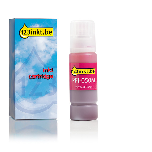 Canon PFI-050M inktcartridge magenta (123inkt huismerk) 5700C001C 132207 - 1