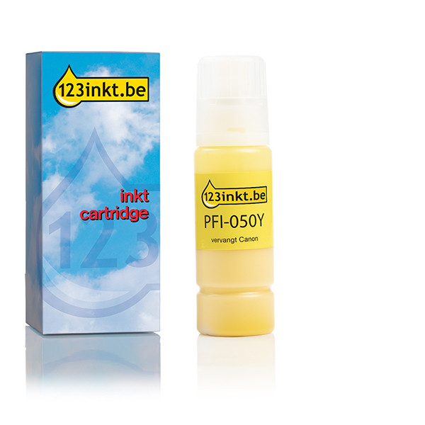 Canon PFI-050Y inktcartridge geel (123inkt huismerk) 5701C001C 132209 - 1