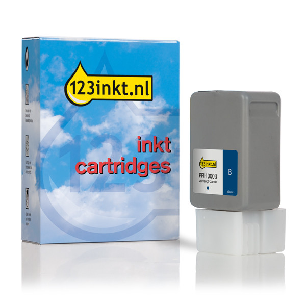 Canon PFI-1000B inktcartridge blauw (123inkt huismerk) 0555C001C 010145 - 1