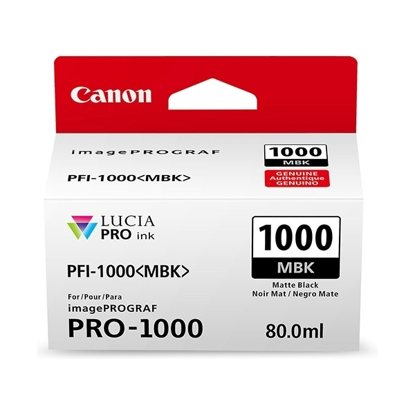 Canon PFI-1000MBK inktcartridge mat zwart (origineel) 0545C001 010124 - 1
