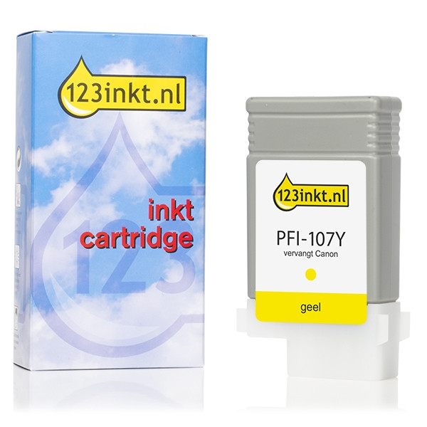 Canon PFI-107Y inktcartridge geel (123inkt huismerk) 6708B001C 018987 - 1