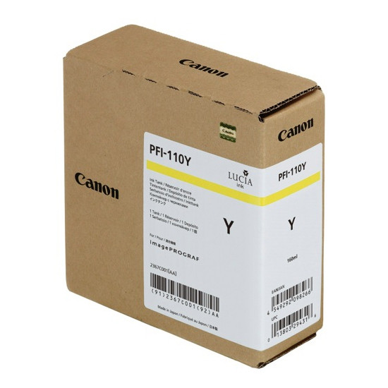 Canon PFI-110Y inktcartridge geel (origineel) 2367C001 010162 - 1