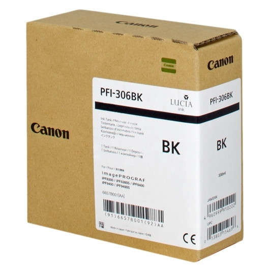 Canon PFI-306BK inktcartridge zwart (origineel) 018850 - 1
