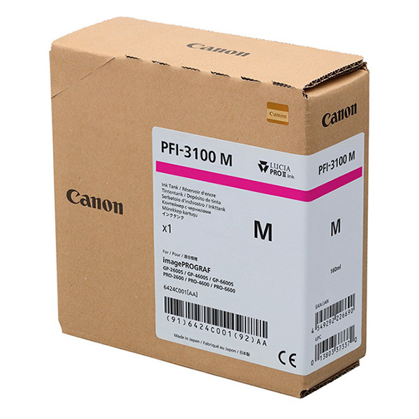 Canon PFI-3100M inktcartridge magenta (origineel) 6424C001 010540 - 1