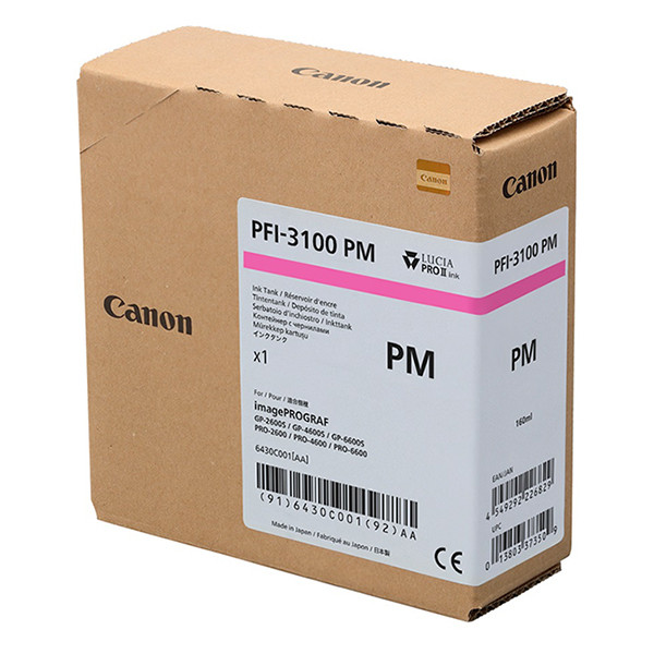 Canon PFI-3100PM inktcartridge foto magenta (origineel) 6430C001 010552 - 1