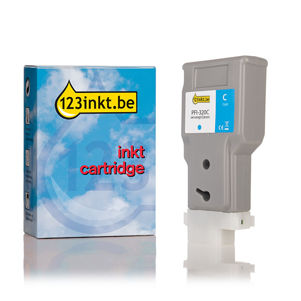 Canon PFI-320C inktcartridge cyaan hoge capaciteit (123inkt huismerk) 018439 - 1