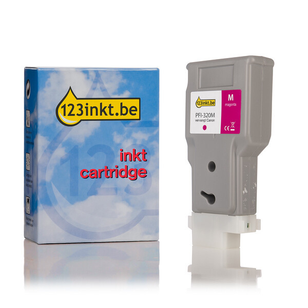 Canon PFI-320M inktcartridge magenta hoge capaciteit (123inkt huismerk) 2892C001AAC 018441 - 1