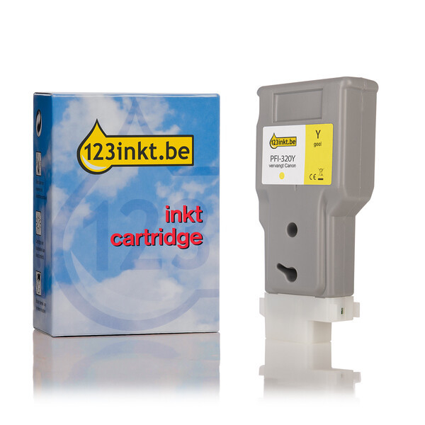 Canon PFI-320Y inktcartridge geel hoge capaciteit (123inkt huismerk) 2893C001AAC 018443 - 1