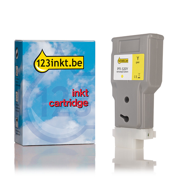 Canon PFI-320Y inktcartridge geel hoge capaciteit (123inkt huismerk) 018443 - 1