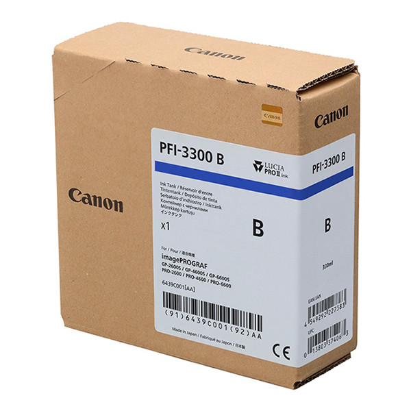 Canon PFI-3300B inktcartridge hoge capaciteit blauw (origineel) 6439C001 010570 - 1