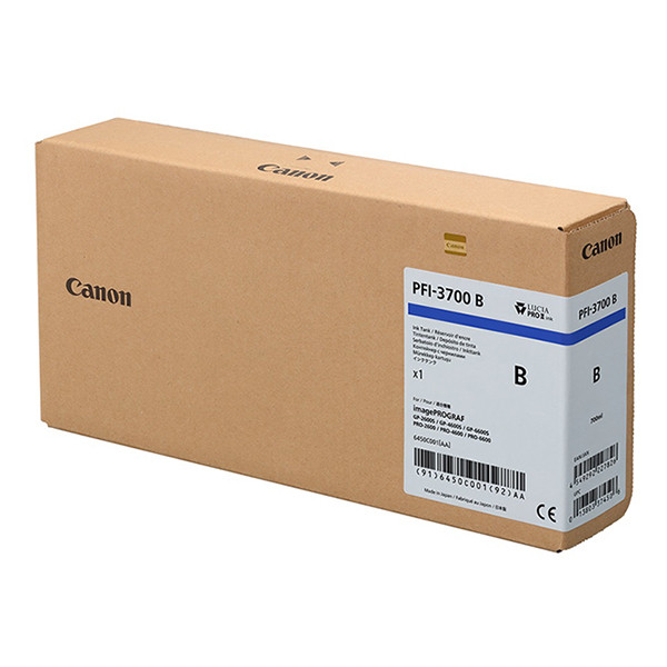 Canon PFI-3700B inktcartridge extra hoge capaciteit blauw (origineel) 6450C001 010592 - 1