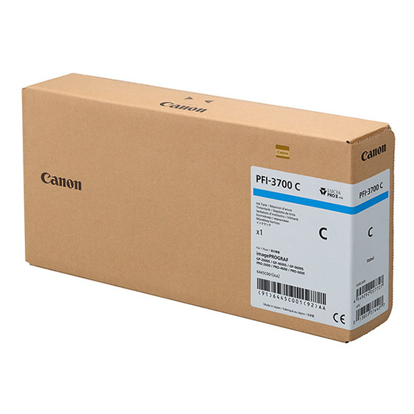 Canon PFI-3700C inktcartridge extra hoge capaciteit cyaan (origineel) 6445C001 010582 - 1