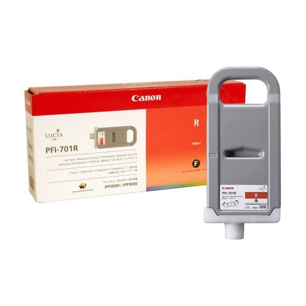 Canon PFI-701R inktcartridge rood (origineel) 0906B001 018318 - 1