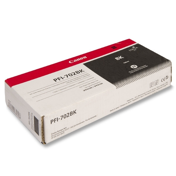 Canon PFI-702BK inktcartridge zwart (origineel) 2220B001 018342 - 1