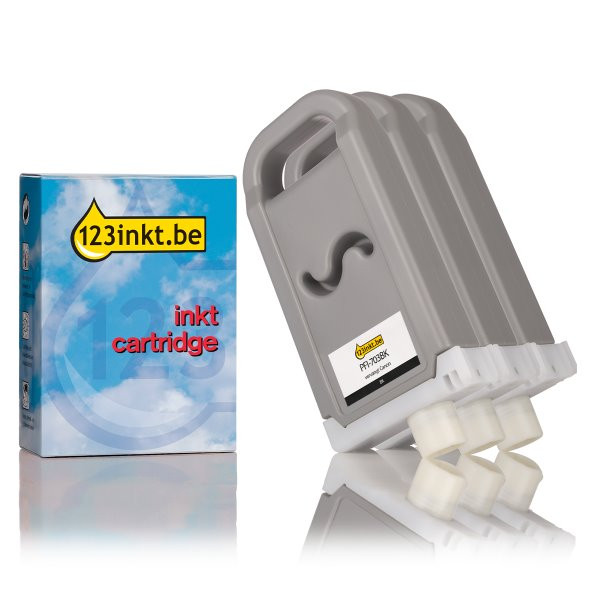 Canon PFI-703BK 3-pack zwart hoge capaciteit (123inkt huismerk) 2963B003C 132096 - 1