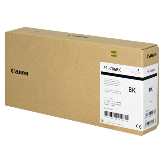 Canon PFI-706BK inktcartridge zwart hoge capaciteit (origineel) 6681B001 902200 - 1