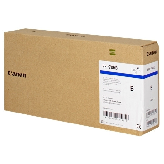 Canon PFI-706B inktcartridge blauw hoge capaciteit (origineel) 6689B001 018896 - 1