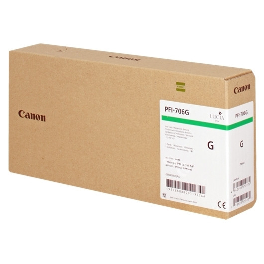 Canon PFI-706G inktcartridge groen hoge capaciteit (origineel) 6688B001 018894 - 1
