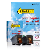 Canon PG-575XL / CL-576XL multipack zwart en kleur (123inkt huismerk) + pak papier 160862