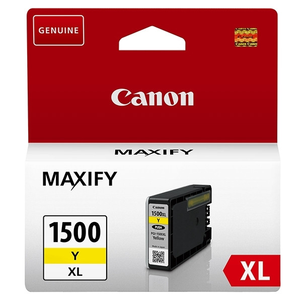 Canon PGI-1500XL Y inktcartridge geel hoge capaciteit (origineel) 9195B001 9195B004 018528 - 1